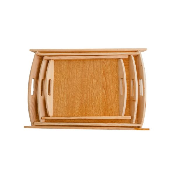 Wooden-Serving Trays 03 Pcs Set