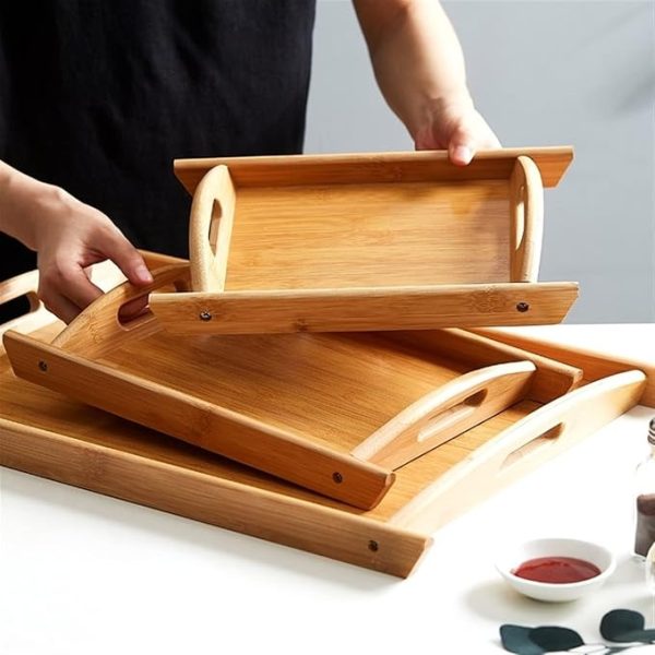 Wooden-Serving Trays 03 Pcs Set