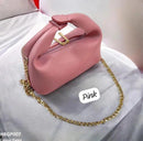 Girl's PU Leather Plain Shoulder Bag
