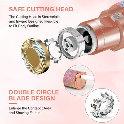 Electric Eyebrow Trimmer and Shaver Rechargeable Hair Remover (2 in 1)