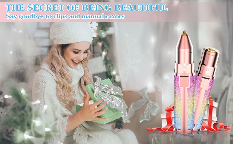 Electric Eyebrow Trimmer and Shaver Rechargeable Hair Remover (2 in 1)