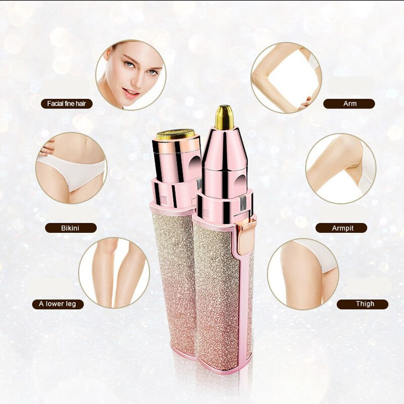 Electric Eyebrow Trimmer and Shaver Rechargeable Hair Remover (2 in 1)