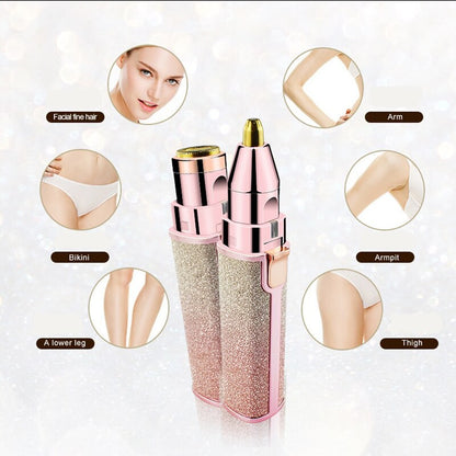 Electric Eyebrow Trimmer and Shaver Rechargeable Hair Remover (2 in 1)