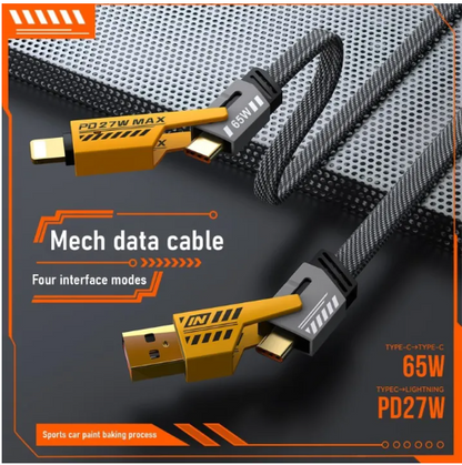 4 in 1 Data Cable 42 inch  (Pack of 2)