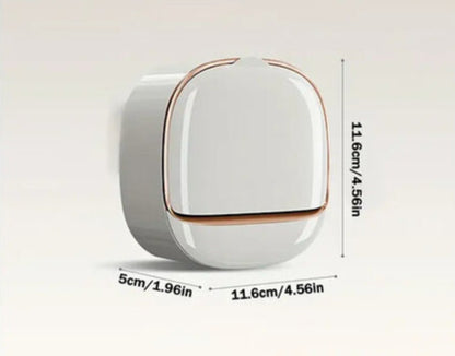 Luxury Self-Draining Soap Dispenser & Holder – Round Wall-Mounted Design (Random Color)