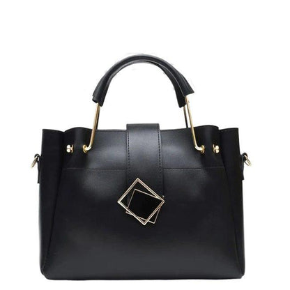 Chic Women's Faux Leather Shoulder Bag - 2 Pcs