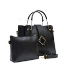 Chic Women's Faux Leather Shoulder Bag - 2 Pcs