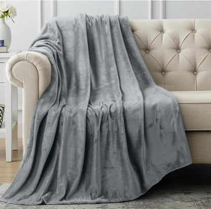 Fleece Plain Double Bed Blanket