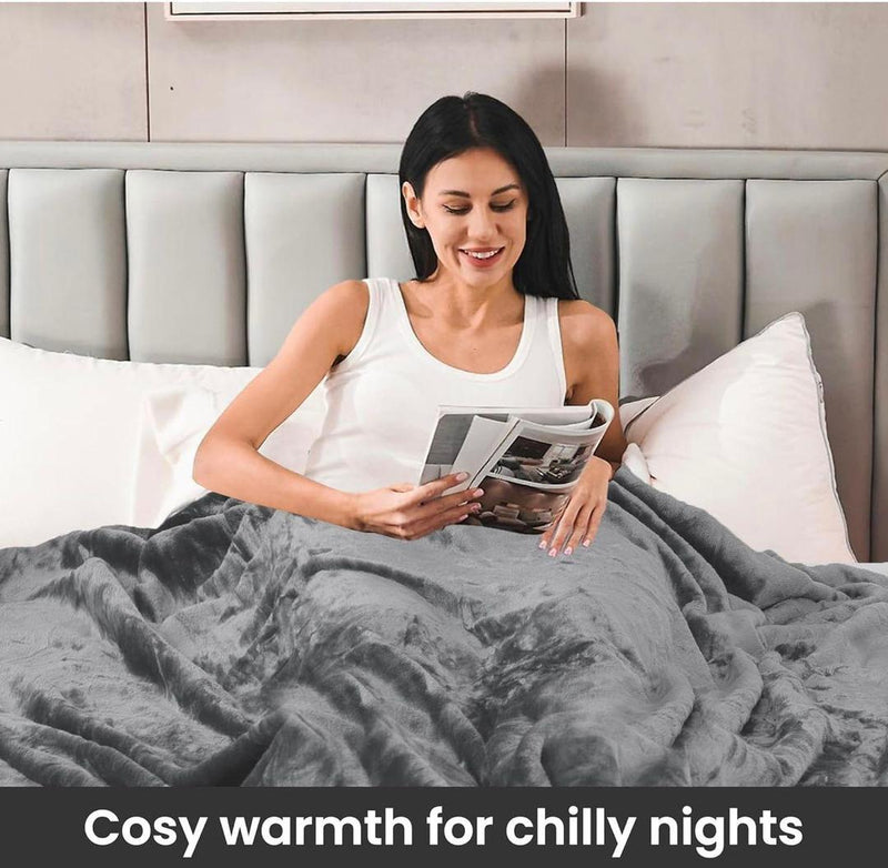 Fleece Plain Double Bed Blanket