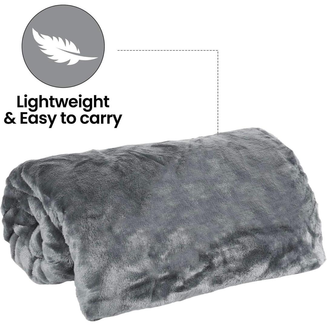 Fleece Plain Double Bed Blanket