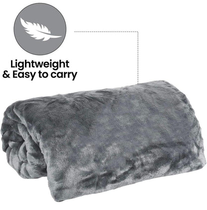 Fleece Plain Double Bed Blanket
