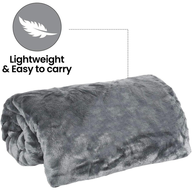 Fleece Plain Double Bed Blanket