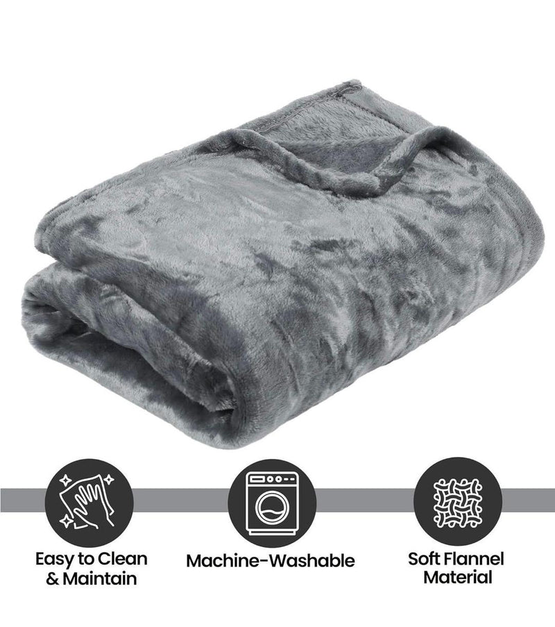 Fleece Plain Double Bed Blanket