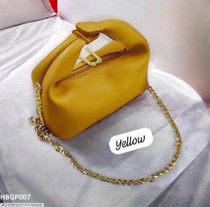 Girl's PU Leather Plain Shoulder Bag