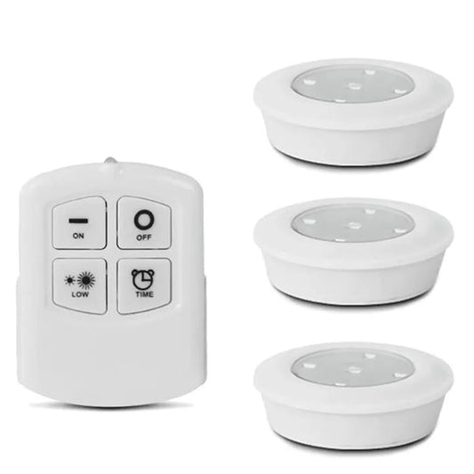 Tap LED Light With Remote Control (Pack of 3 Lights)