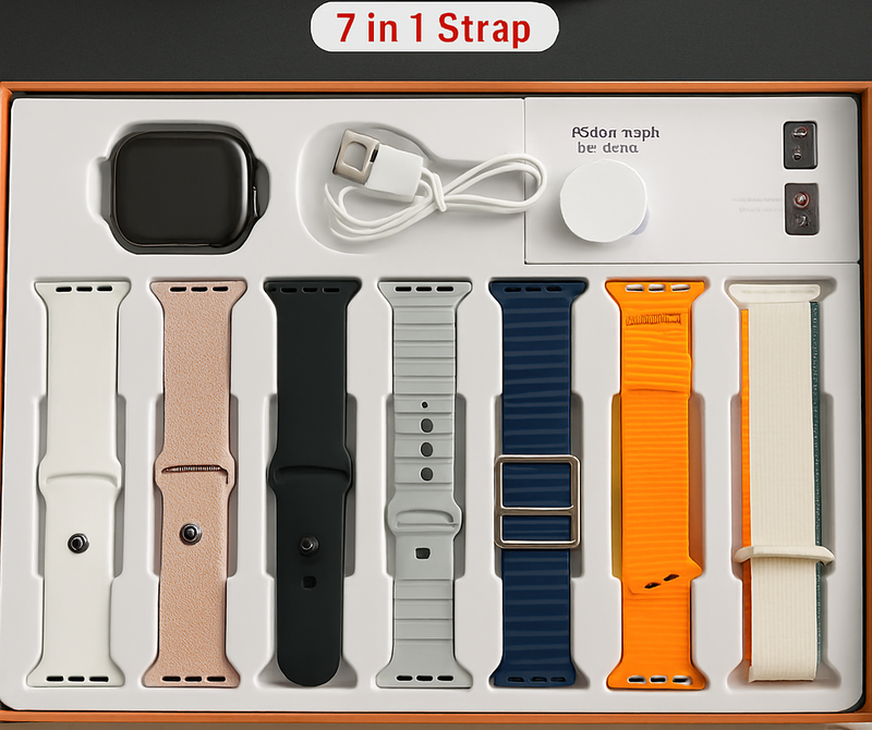 S10 Pro Max Smartwatch with 7 Interchangeable Straps