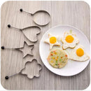 Egg Shaper Kitchen Tools Star, Heart, Round, Flower Shaped Stainless Steel (Pack of 4 )