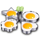 Egg Shaper Kitchen Tools Star, Heart, Round, Flower Shaped Stainless Steel (Pack of 4 )