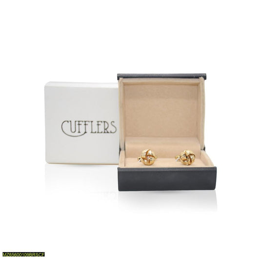 Cufflers Classic Round Cufflinks - Gold