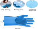 Silicone Dishwashing Gloves, Sponge Wash Cleaning with Scrubbers