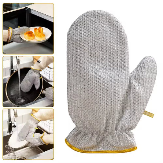 Steel Wire Dishwashing Gloves (Reusable)