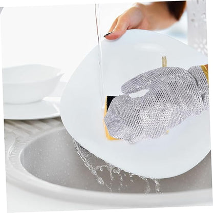 Steel Wire Dishwashing Gloves (Reusable)