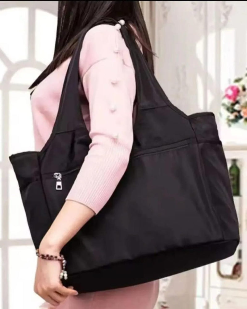 Women's Nylon Plain Shoulder Bag