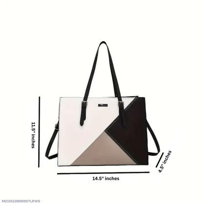 Women's PU Leather Plain Tote Bags