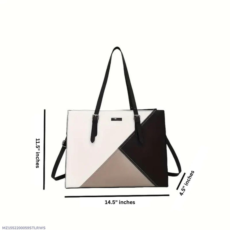 Women's PU Leather Plain Tote Bags