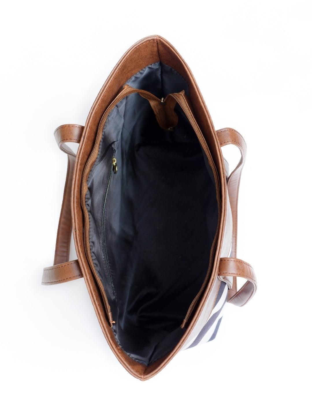 Women's PU Leather Printed Tote Bags