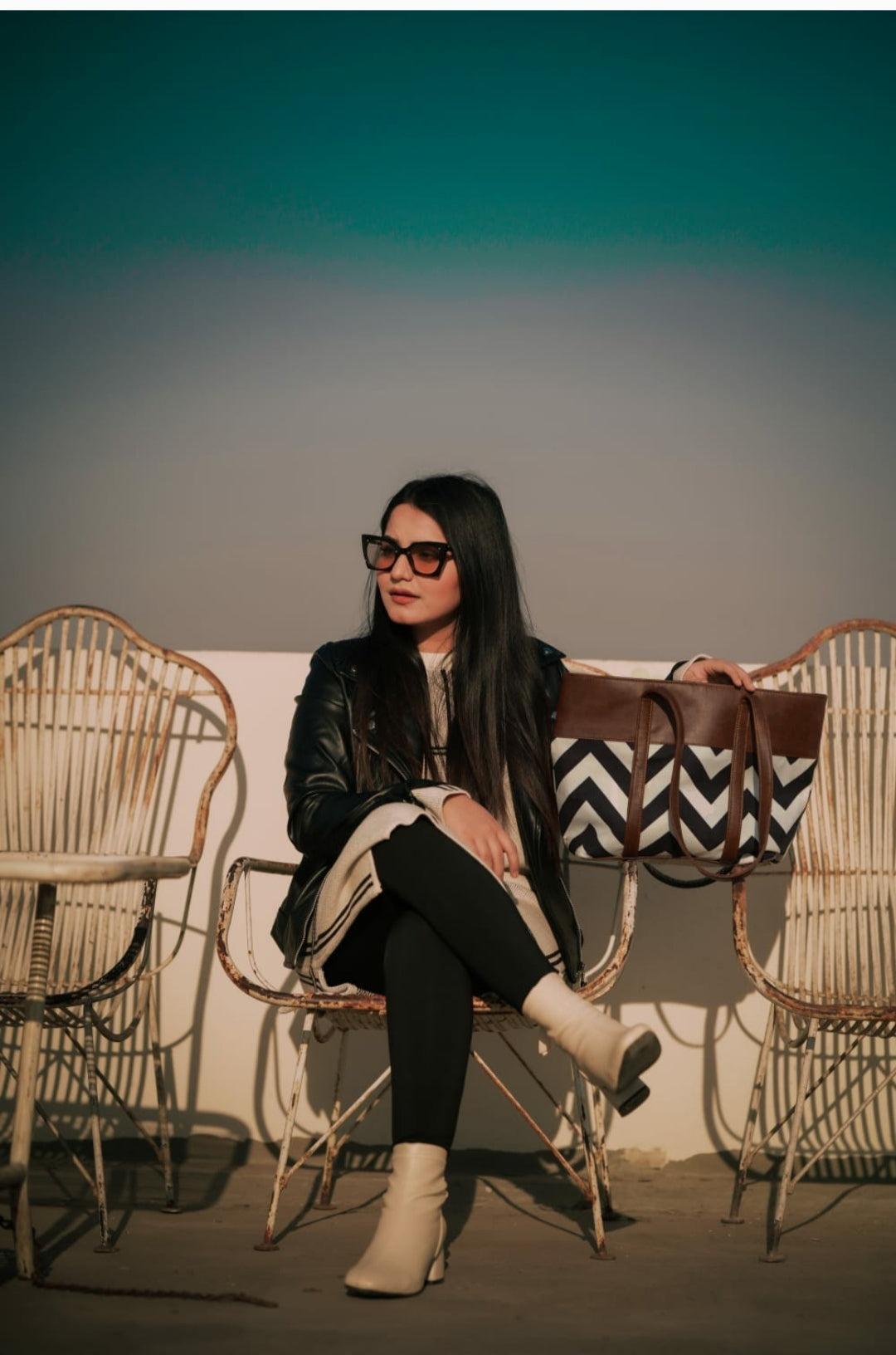 Women's PU Leather Printed Tote Bags