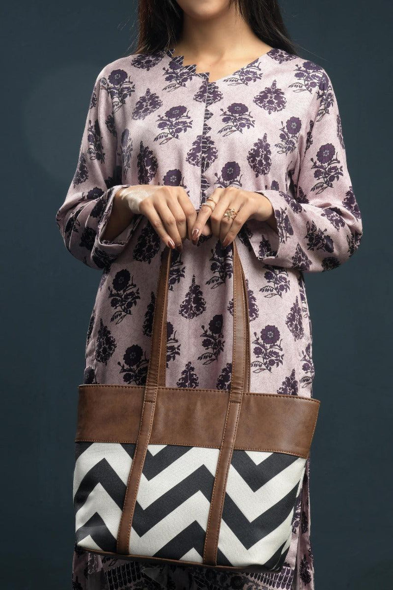 Women's PU Leather Printed Tote Bags
