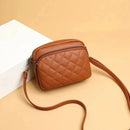 Chic Brown PU Leather Embroidered Women's Shoulder Bag