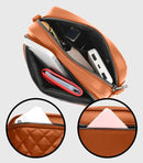 Chic Brown PU Leather Embroidered Women's Shoulder Bag