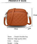 Chic Brown PU Leather Embroidered Women's Shoulder Bag