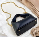 Girl's PU Leather Plain Shoulder Bag