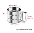 Stainless Steel Hand-Held Cup Flour Strainer
