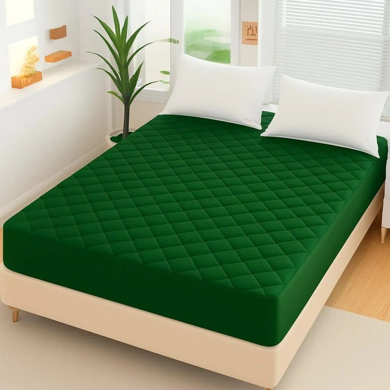 Cotton Plain Double Bed Mattress Cover