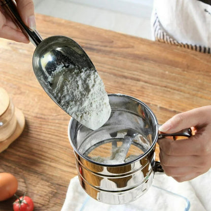 Stainless Steel Hand-Held Cup Flour Strainer