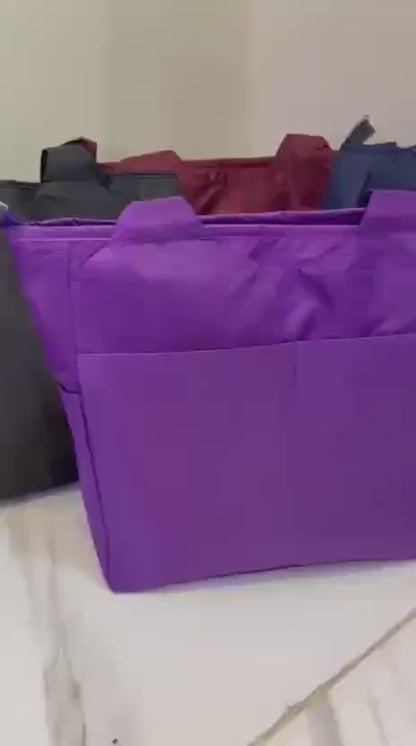 Women's Nylon Plain Shoulder Bag