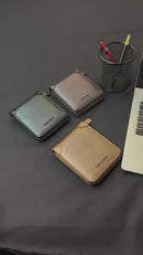 Men's Leather Zipper Wallet