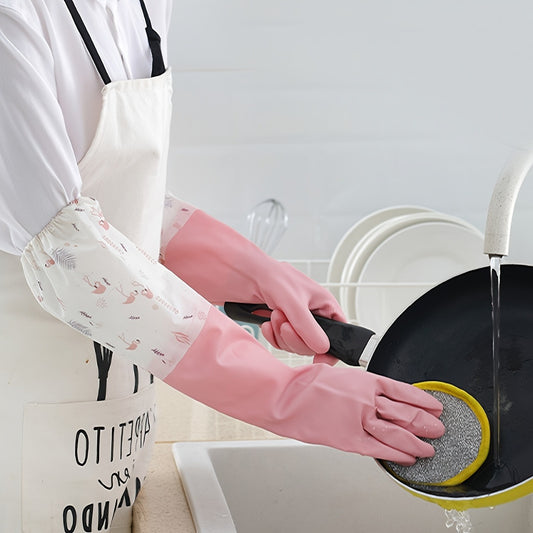 Long Dishwashing & Cleaning Gloves (2Pc)