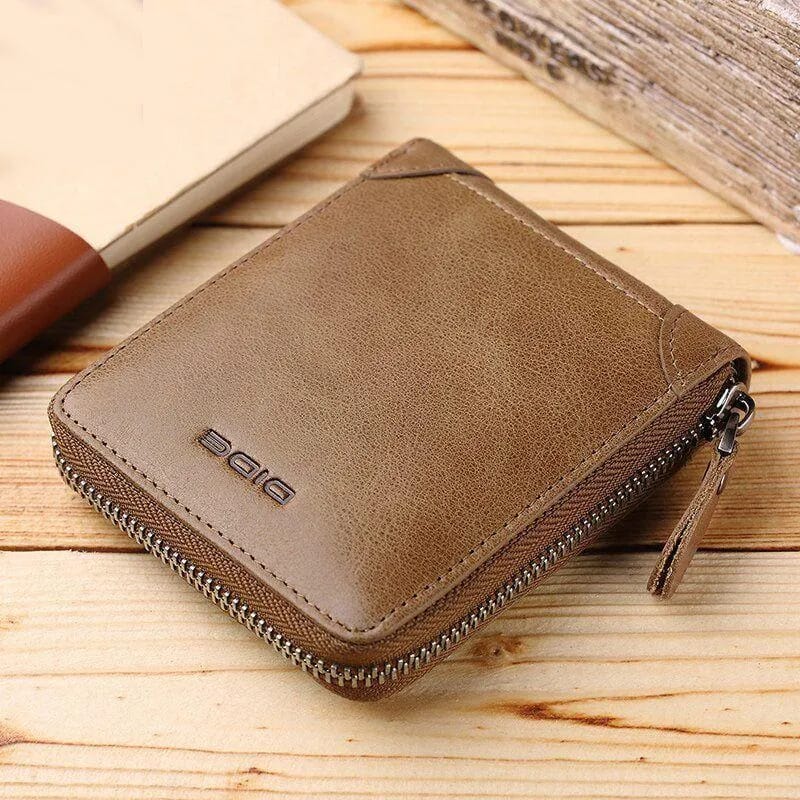 Stylish Leather Zipper Wallet