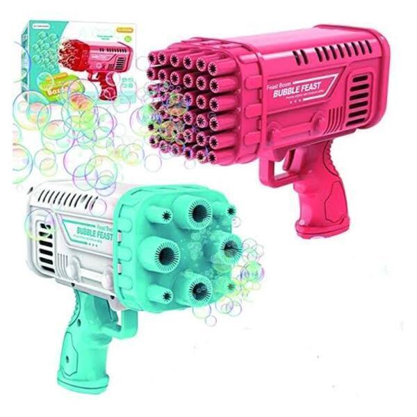 Exciting Multicolor Bubble Gun - 1 Pc Plastic Fun Toy for Kids